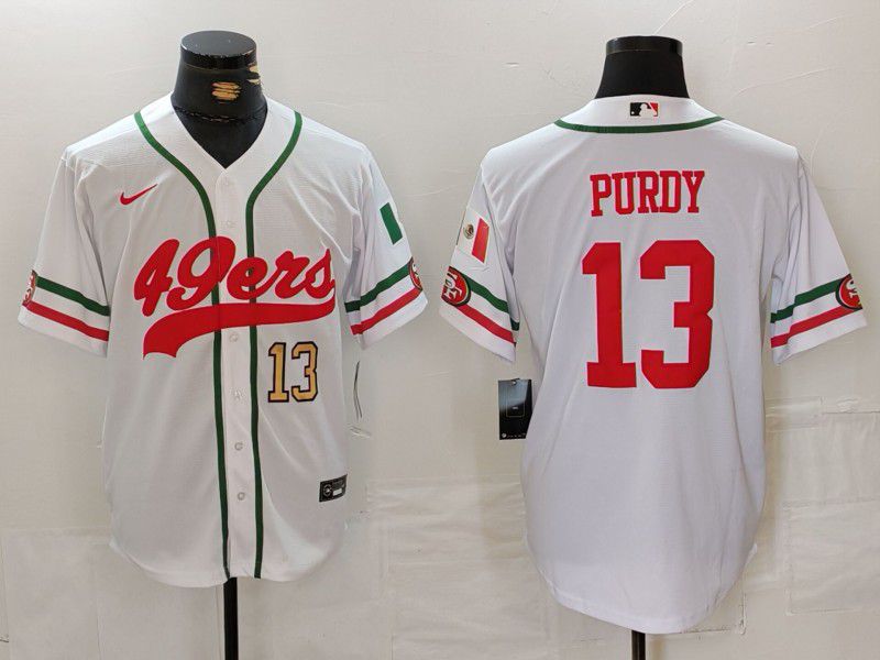 Men San Francisco 49ers #13 Purdy White Joint Name 2024 Nike Limited NFL Jersey style 2->san francisco 49ers->NFL Jersey